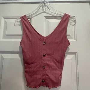 Cropped tank dusty rose extra small
